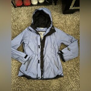 Columbia Titanium Light Blue Jacket with Black Trim
